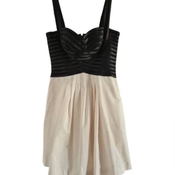 BCBGMaxAzria Dresses & Skirts - BCBGMAXAZRIA Colorblock Pleated Cocktail Dress